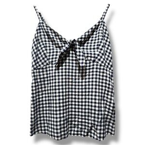 Old Navy Gingham Tie-Front Cami Top – Size Medium